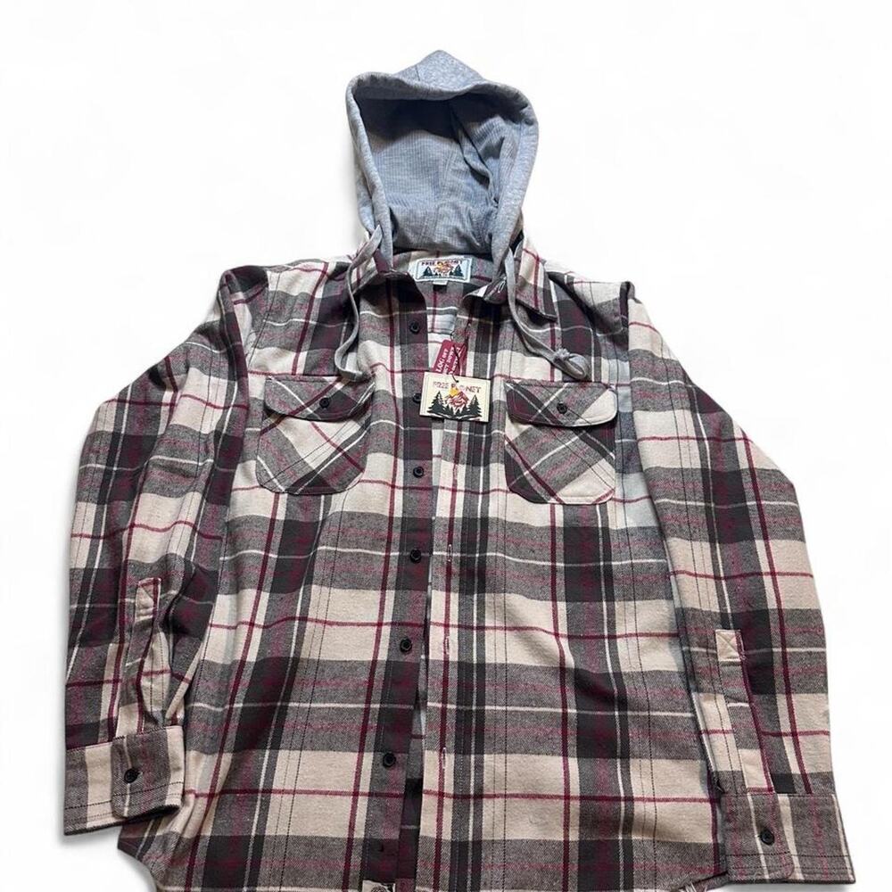 NWT Free planet hooded flannel shirt
